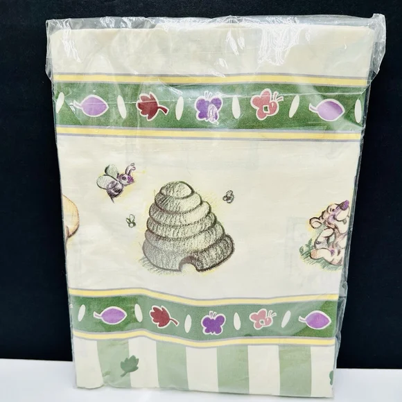 VTG Classic Disney Winnie The Pooh Evergreen Fabric Shower Curtain NIP 72 X 70 - Picture 6 of 10